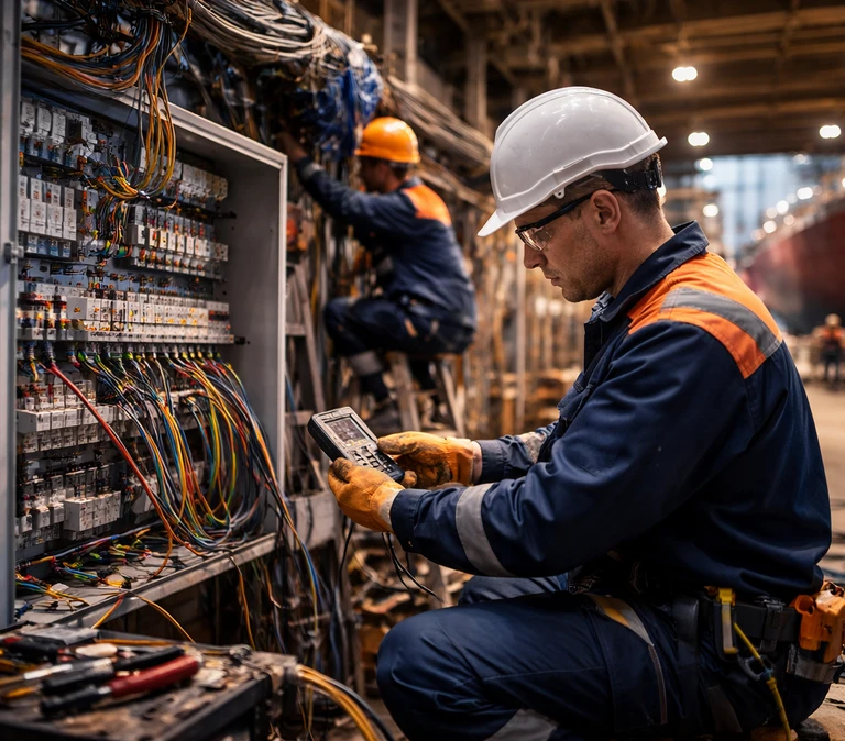 mężczyzna w&nbsp;białym kasku